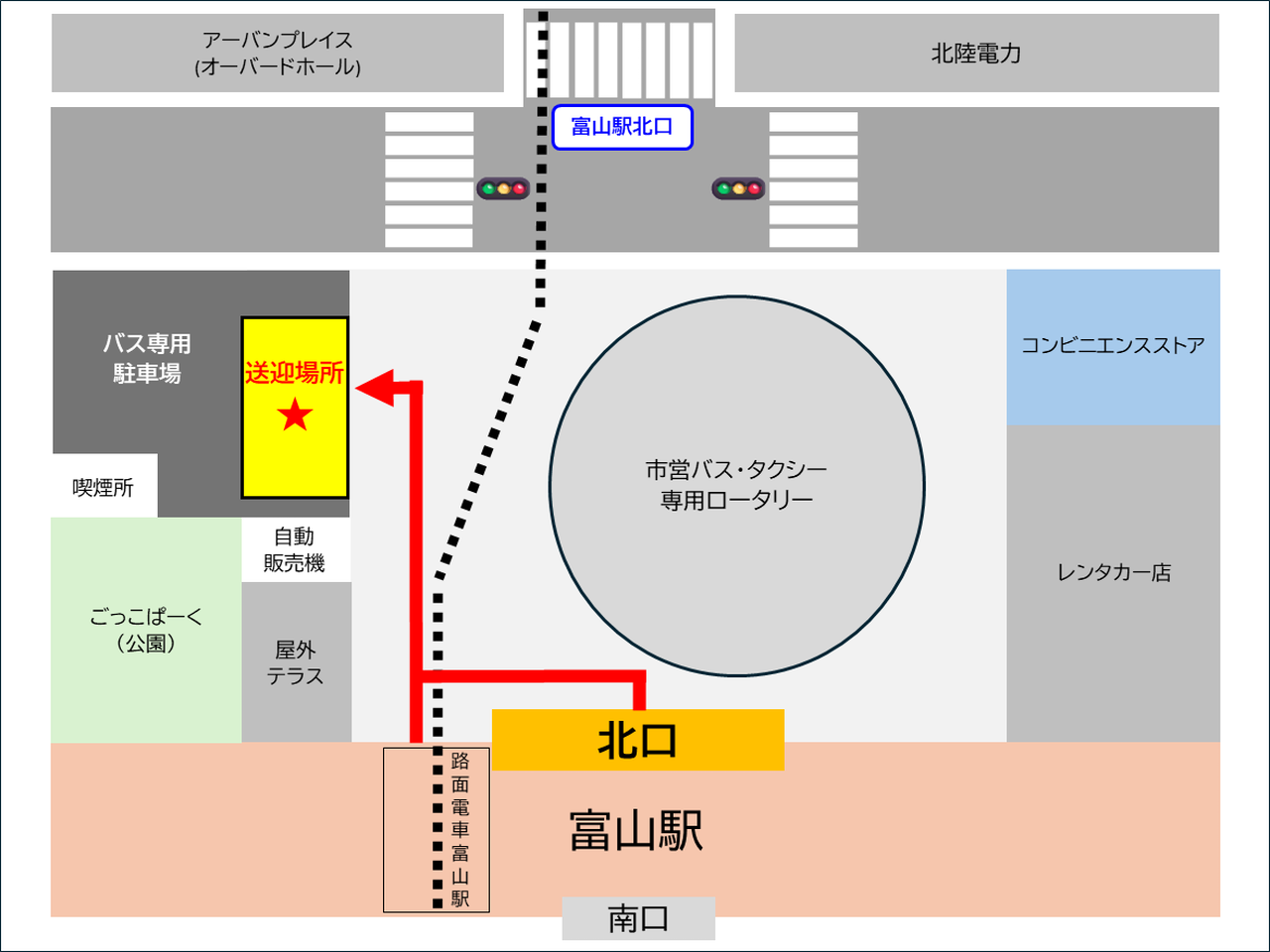 送迎車乗降場地図